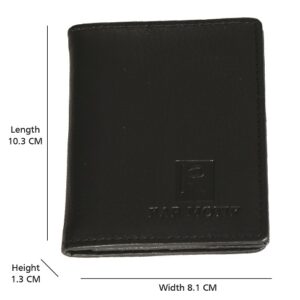 GENUINE LEATHER WALLET ; SMALL LEATHER WALLET; CARD HOLDER WALLET ;ARTICLE NO.KM 006 ; COLOUR - BLACK