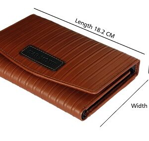 PASSPORT HOLDER; PASSPORT POUCH; PASSPORT BAG ; TRAVEL POUCH ; TRAVEL ORGANIZER  ARTICLE NUMBER - KM 002 ; BRAND - KAR MOTIF ; COLOUR - BROWN STRIPE