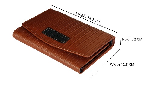 PASSPORT HOLDER; PASSPORT POUCH; PASSPORT BAG ; TRAVEL POUCH ; TRAVEL ORGANIZER ARTICLE NUMBER - KM 002 ; BRAND - KAR MOTIF ; COLOUR - BROWN STRIPE
