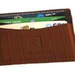 GENUINE LEATHER CARD HOLDER , GENUINE LEATHER CARD CASE, RFID CARD HOLDER , BRAND - KAR MOTIF ; ARTICLE NUMBER - KM 009 ; COLOUR - BROWN STRIPE