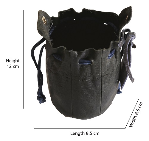 LEATHER POUCH , LEATHER BATUA, LEATHER POTLI BAG ARTICLE NUMBER KM 005