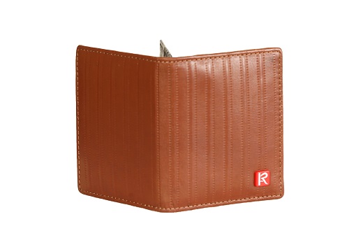 RFID WALLET ,GENUINE LEATHER WALLET, SMALL WALLET,CARD HOLDER ARTICLE NUMBER KM 006,BRAND - KAR MOTIF , COLOUR - BROWN STRIPE - Image 7