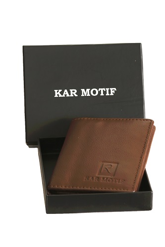 GENUINE LEATHER WALLET ; SMALL LEATHER WALLET ; CARD HOLDER ,ARTICLE NUMBER KM 006 , COLOUR - BROWN