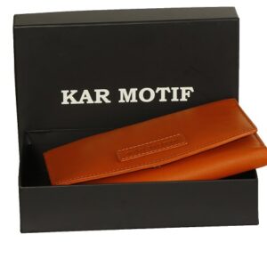 PASSPORT HOLDER ; PASSPORT BAG ;PASSPORT POUCH; TRAVEL POUCH; TRAVEL ORGANIZER; BRAND KAR MOTIF ; ARTICLE NUMBER - KM 002, COLOUR - ORANGE