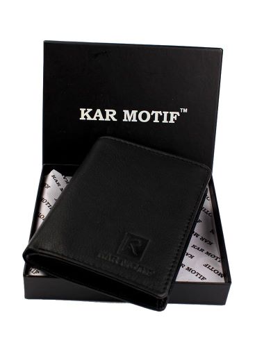 GENUINE LEATHER WALLET ; KM 103 BLACK