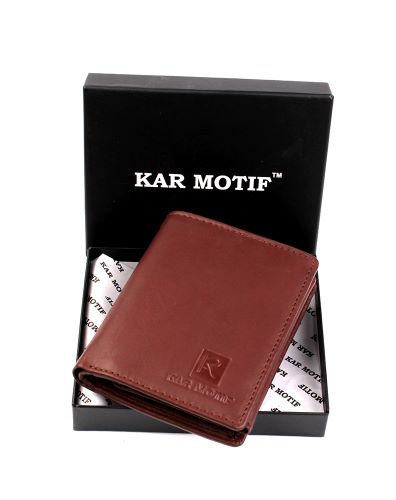 GENUINE LEATHER WALLET ; KM 103 ; BROWN