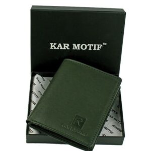 GENUINE LEATHER WALLET ; KM 103 GREEN