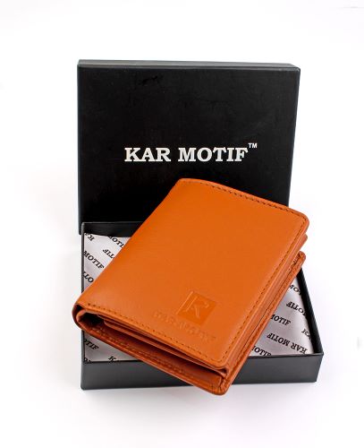 GENUINE LEATHER WALLET ; KM - 103 ; TAN